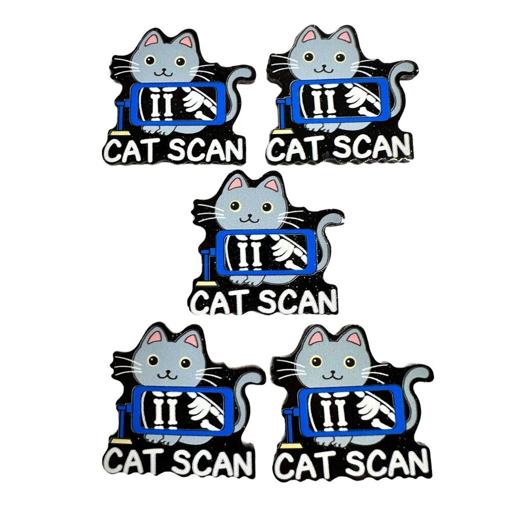 10 pc glitter Radiology Xray Tech  acrylic flat back charm for badge reels keyri